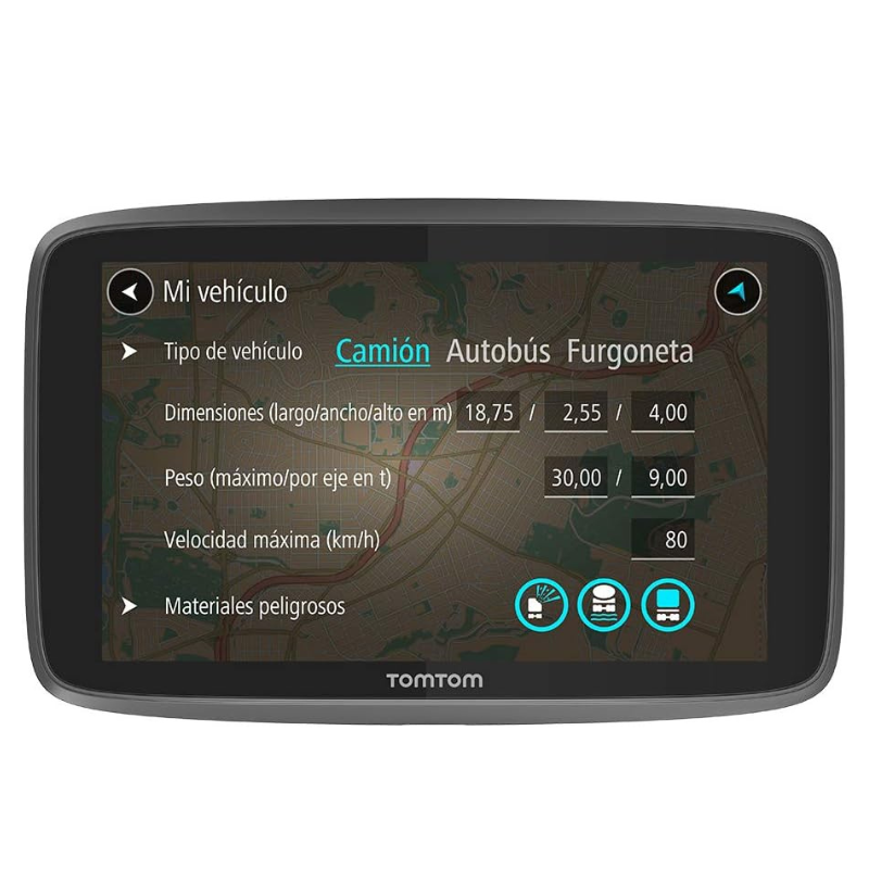 GPS profesional para vehículos grandes